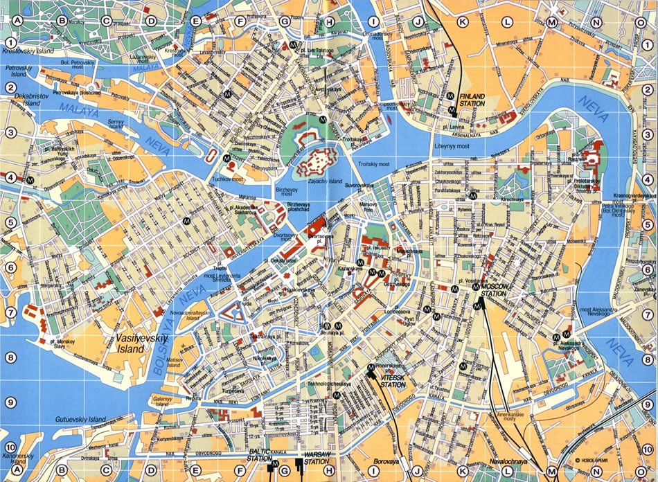 downtown st petersburg map